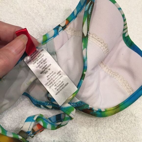 Gossip 2 piece bikini blue green adjustable strap - Picture 4 of 7